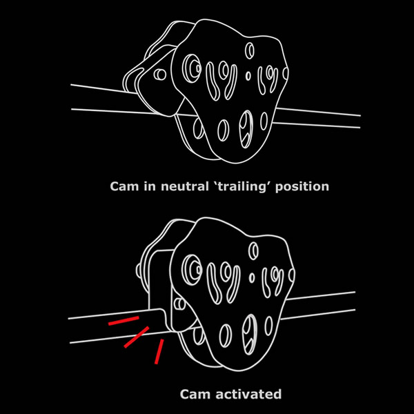 ARC - Anti-Rollback CAM for ISC Zipline Trolleys